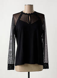 Top stretch manches longues noir MALOKA femme