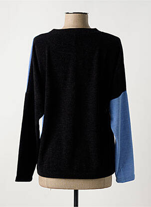 Pull stretch manches longues bleu MALOKA femme