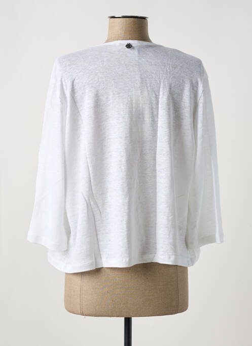 Gilet manches longues blanc MALOKA pour femme