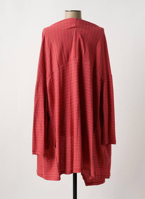 Gilet manches longues rouge MES SOEURS ET MOI pour femme