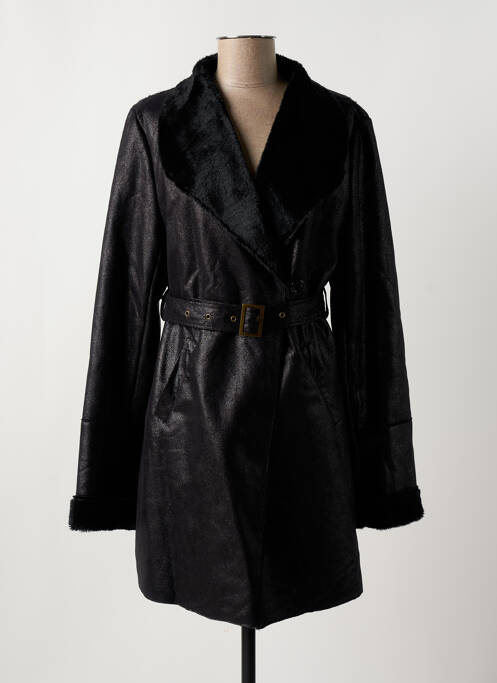 Manteau long noir LA FEE MARABOUTEE pour femme