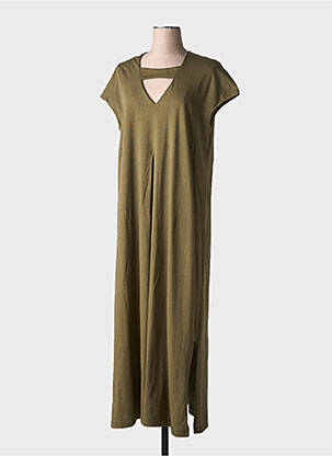 Robe longue manches courtes manches courtes vert LOTUS EATERS femme