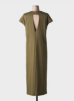 Robe longue manches courtes manches courtes vert LOTUS EATERS femme