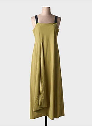 Robe longue manches bretelles ajustables fines bretelles vert SARAH PACINI femme