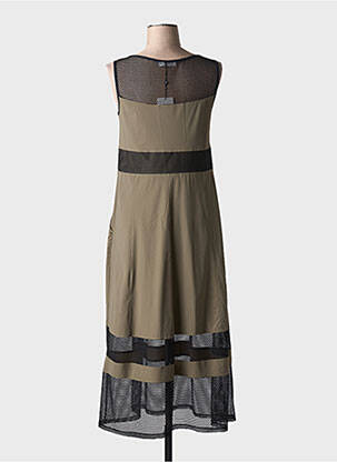 Robe mi-longue sans manche sans manche vert MC PLANET femme