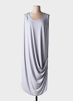 Robe mi-longue sans manche sans manche gris NIJII femme