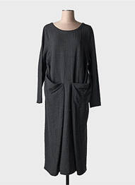 Robe longue manches longues manches longues gris K-DESIGN femme