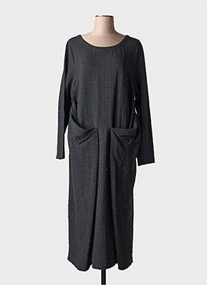 Robe longue manches longues manches longues gris K-DESIGN femme