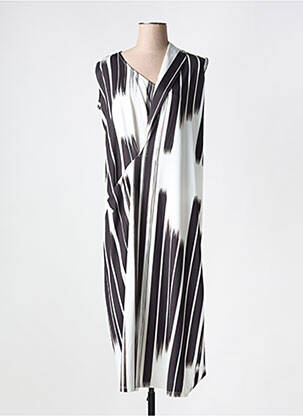 Robe mi-longue sans manche sans manche noir NIJII femme