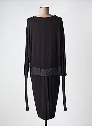 Robe mi-longue manches longues manches longues noir NIJII femme