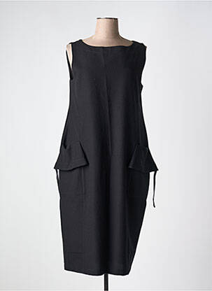 Robe mi-longue sans manche sans manche noir KOKOMARINA femme