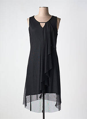 Robe mi-longue sans manche sans manche noir MALOKA femme