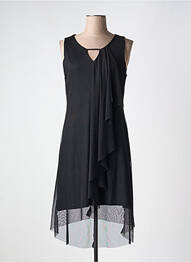 Robe mi-longue sans manche sans manche noir MALOKA femme