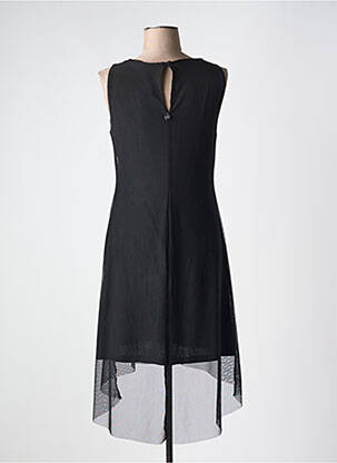 Robe mi-longue sans manche sans manche noir MALOKA femme