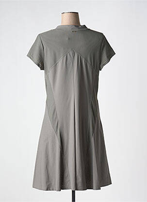 Robe mi-longue manches courtes manches courtes vert MC PLANET femme