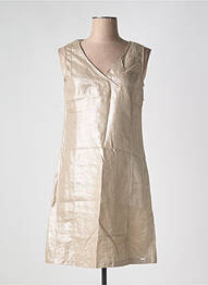Robe courte sans manche sans manche beige MALOKA femme