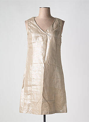 Robe courte sans manche sans manche beige MALOKA femme