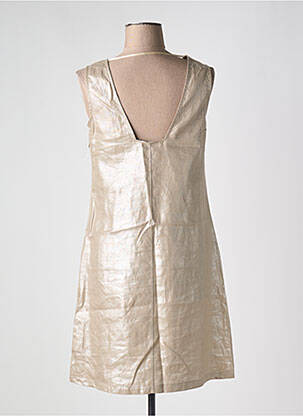 Robe courte sans manche sans manche beige MALOKA femme