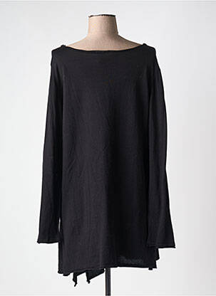 Pull tunique stretch manches longues noir LUUKAA femme
