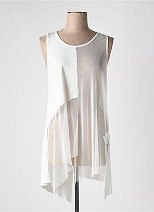 Tunique sans manche col rond beige LUUKAA femme