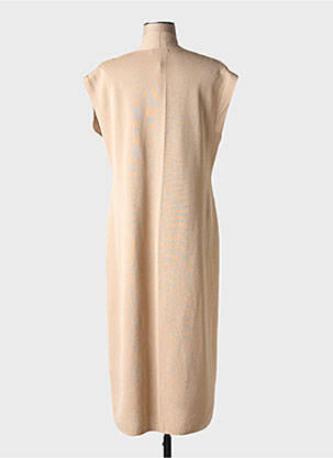 Gilet sans manche maille fine beige SARAH PACINI femme