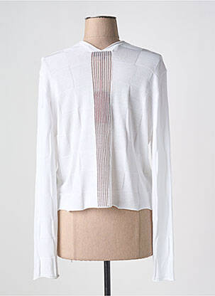 Gilet manches longues stretch blanc VETONO femme
