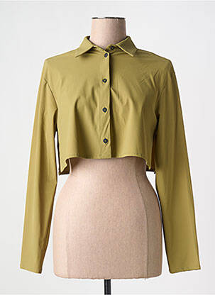 Chemisier coupe cintrée manches longues vert SARAH PACINI femme