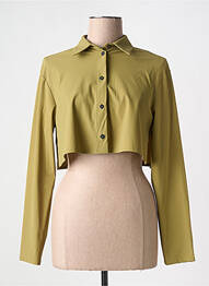 Chemisier coupe cintrée manches longues vert SARAH PACINI femme