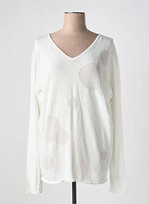Pull coupe cintrée manches longues beige SARAH PACINI femme