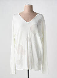 Pull coupe cintrée manches longues beige SARAH PACINI femme