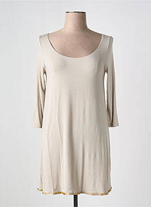 Tunique manches longues col rond beige SARAH PACINI femme