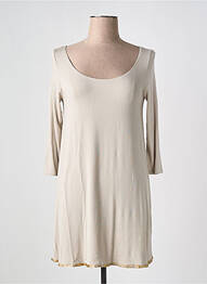Tunique manches longues col rond beige SARAH PACINI femme