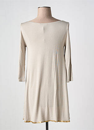 Tunique manches longues col rond beige SARAH PACINI femme