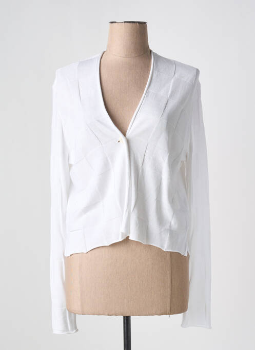 Gilet manches longues blanc VETONO pour femme
