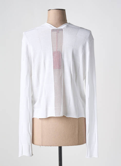 Gilet manches longues blanc VETONO pour femme
