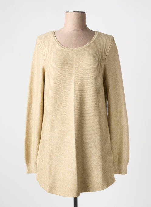 Pull tunique beige YELLOW LABEL pour femme