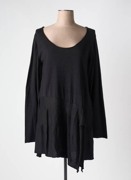 Pull tunique noir LUUKAA pour femme