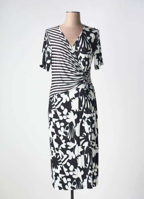 Robe mi-longue noir MALOKA pour femme