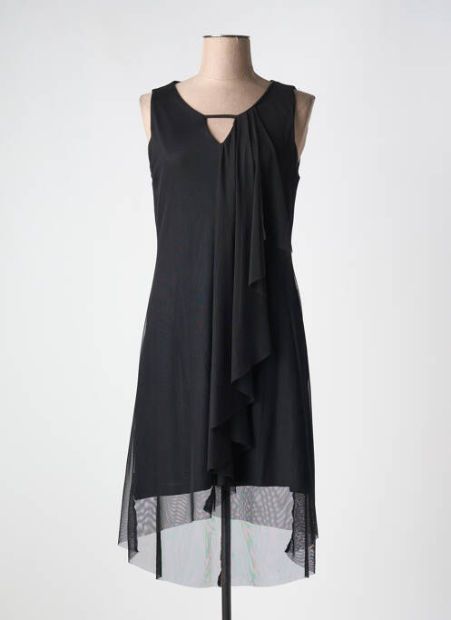 Robe mi-longue noir MALOKA pour femme