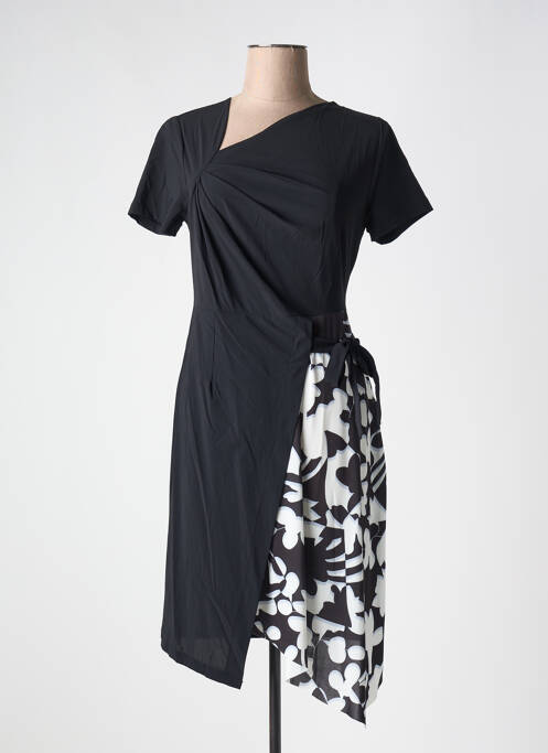 Robe mi-longue noir MALOKA pour femme