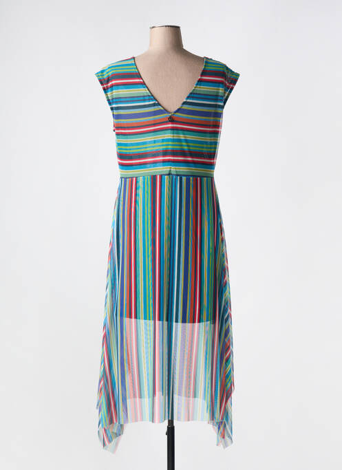 Robe mi-longue vert MALOKA pour femme