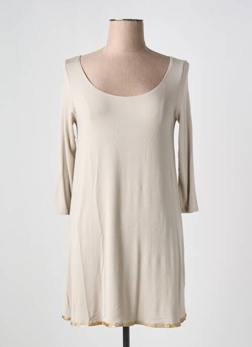Tunique manches longues beige SARAH PACINI pour femme