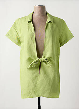 Veste casual col chemisier vert SURKANA femme