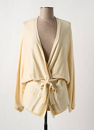 Gilet manches longues stretch beige SURKANA femme