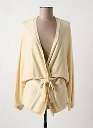 Gilet manches longues stretch beige SURKANA femme