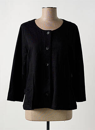 Veste casual col rond noir G!OZE femme