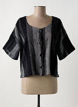 Veste casual coupe droite noir G!OZE femme