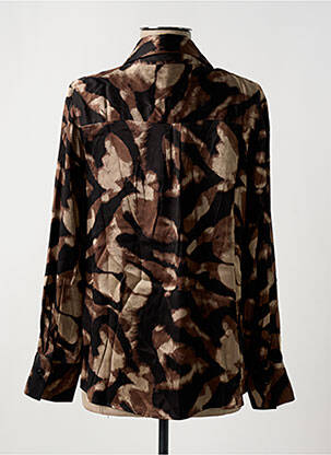 Chemisier coupe cintrée manches longues marron SURKANA femme
