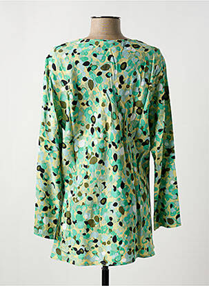 Tunique manches longues tissage crêpe vert MASAI femme