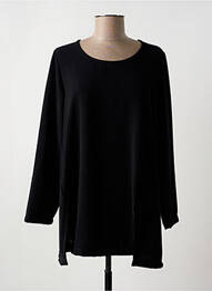 Tunique manches longues tissage crêpe noir G!OZE femme